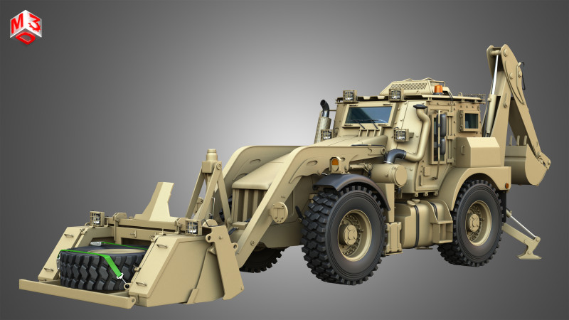 HMEE High Mobility Engineer Excavator Modèle 3D .c4d .max .obj .3ds .fbx .stl .blend