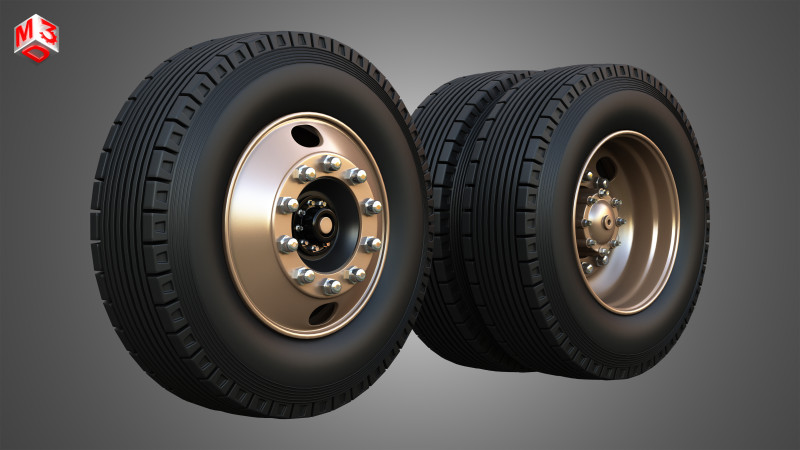 Markos Special Wheels and Tires MSWT -2 3D Model .c4d .max .obj .3ds .fbx .stl .blend