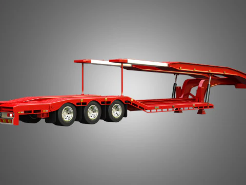 Van Transporter Trailer 3D Model