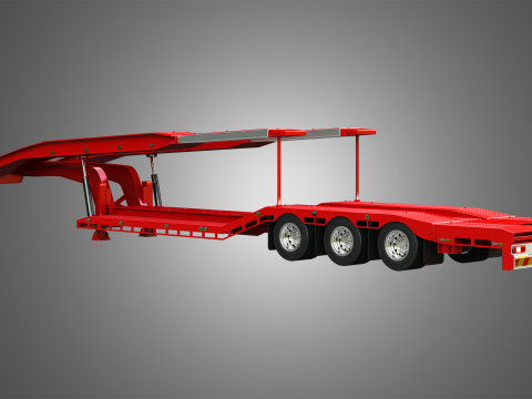 Van Transporter Trailer 3D Model