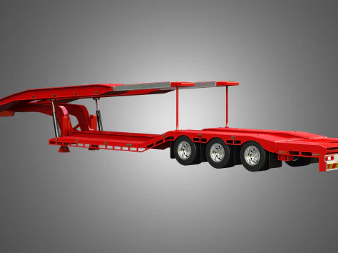 Van Transporter Trailer 3D Model