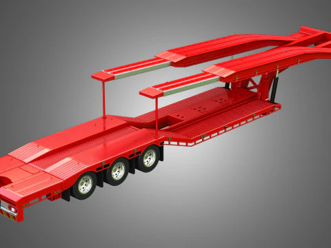 Van Transporter Trailer 3D Model