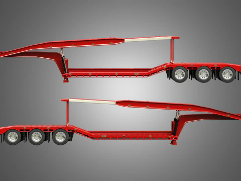 Van Transporter Trailer 3D Model