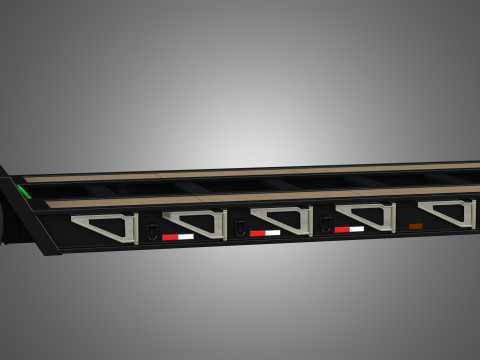 Lowboy Double Trailer - Oversize Load 3D Model