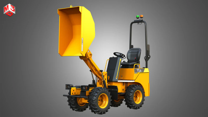Dumper elettrico a scarico alto 1T-2 Modello 3D .c4d .max .obj .3ds .fbx .stl .blend