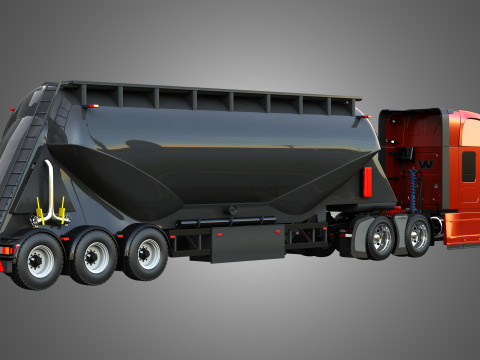 57X Truck with Silo Trailer 3D Модель