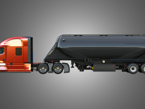 57X Truck with Silo Trailer 3D Модель