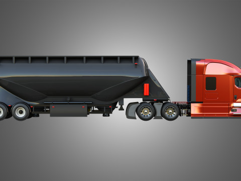 57X Truck with Silo Trailer 3D Модель