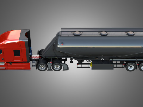 57X Truck with Silo Trailer 3D Модель