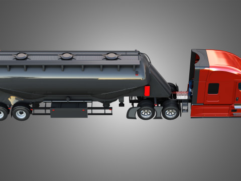 57X Truck with Silo Trailer 3D Модель