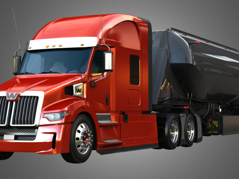 57X Truck with Silo Trailer 3D Модель