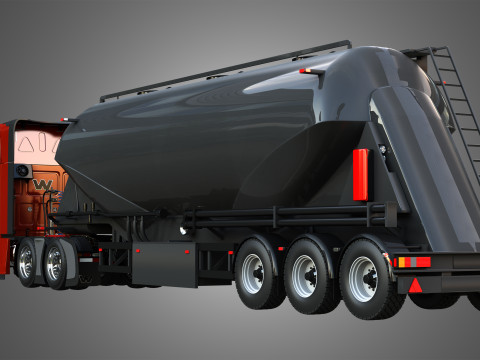 57X Truck with Silo Trailer 3D Модель