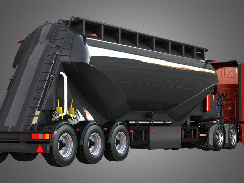 57X Truck with Silo Trailer 3D Модель