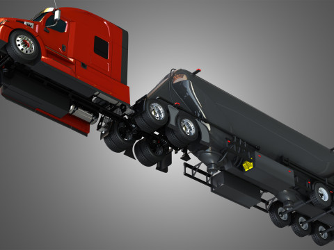 57X Truck with Silo Trailer 3D Модель