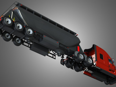57X Truck with Silo Trailer 3D Модель