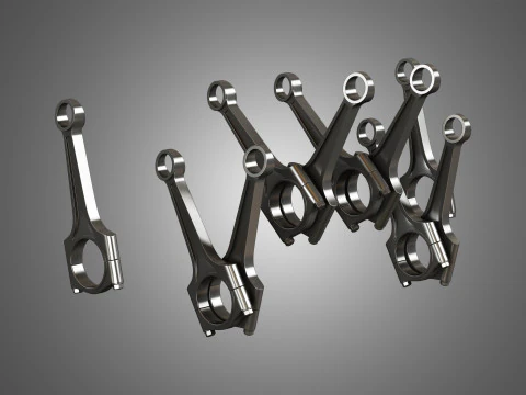 V12 Twin Turbo Car - Engine Full Internal and External Parts 3D Model