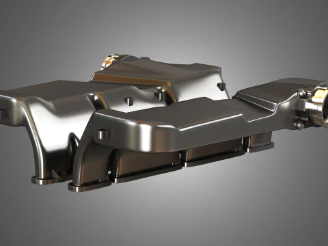 V12 Twin Turbo Car - Engine Full Internal and External Parts 3D Model