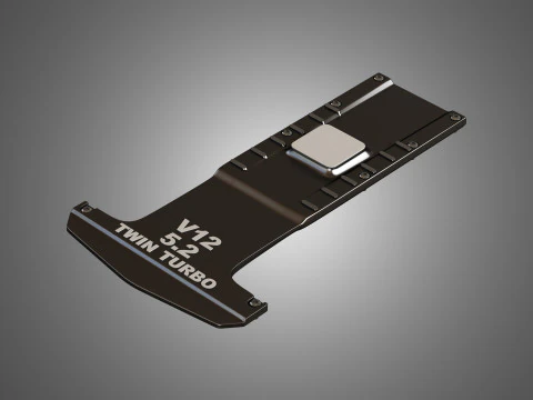 V12 Twin Turbo Car - Engine Full Internal and External Parts 3D Model