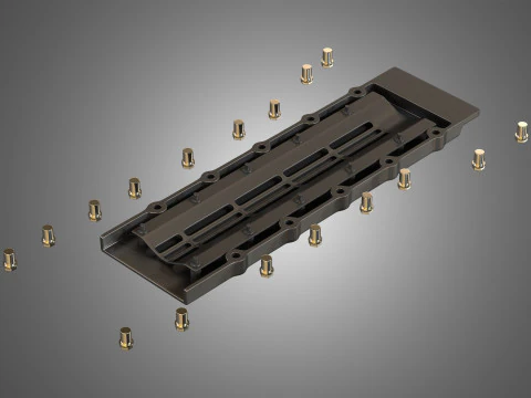 V12 Twin Turbo Car - Engine Full Internal and External Parts 3D Model