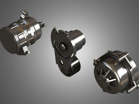 V12 Twin Turbo Car - Engine Full Internal and External Parts 3D Model