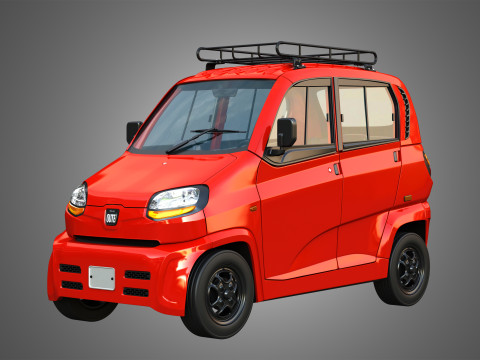 Bajaj Qute Car 3D Model
