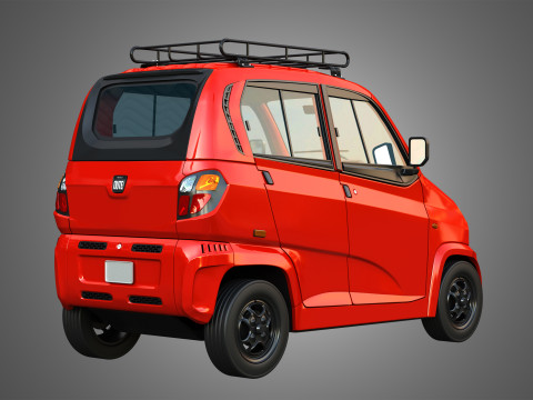 Bajaj Qute Car 3D Model