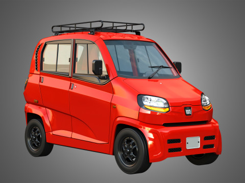 Bajaj Qute Car 3D Model
