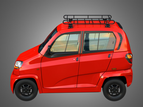 Bajaj Qute Car 3D Model