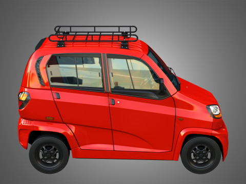 Bajaj Qute Car 3D Model