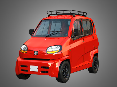 Bajaj Qute Car 3D Model