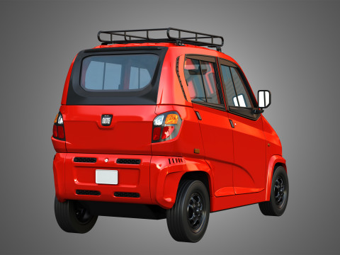 Bajaj Qute Car 3D Model