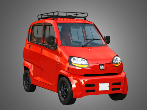 Bajaj Qute Car 3D Model