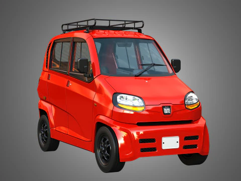 Bajaj Qute Car 3D Model