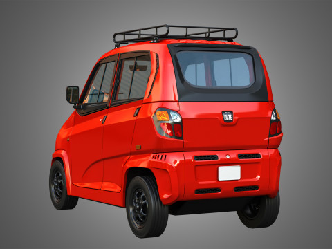 Bajaj Qute Car 3D Model