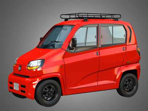 Bajaj Qute Car 3D Model