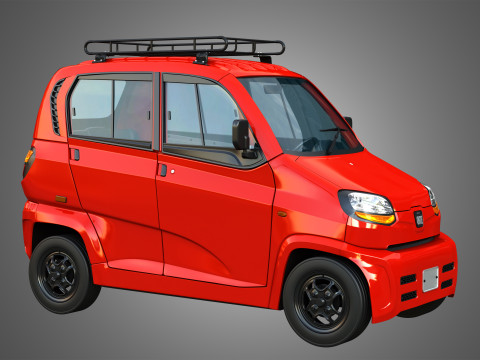Bajaj Qute Car 3D Model