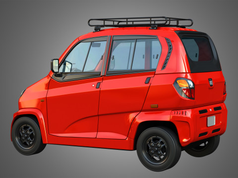 Bajaj Qute Car 3D Model