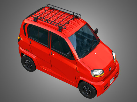 Bajaj Qute Car 3D Model