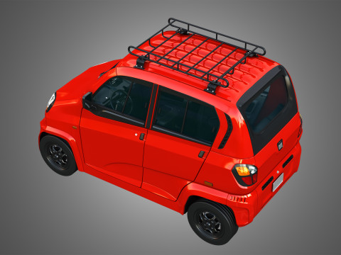 Bajaj Qute Car 3D Model