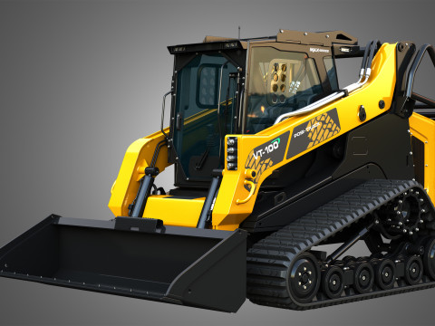 VT-100 Compact Track Loader with Forestry Package - Bucket Modelo 3D