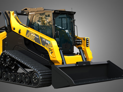 VT-100 Compact Track Loader with Forestry Package - Bucket 3D Model