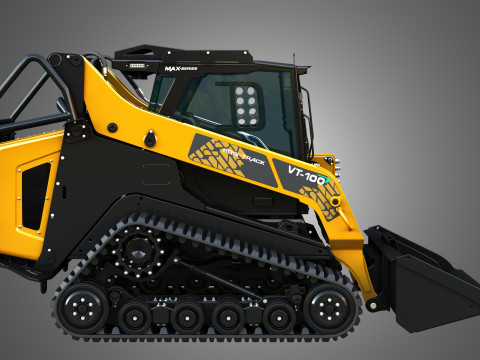 VT-100 Compact Track Loader with Forestry Package - Bucket 3D Model