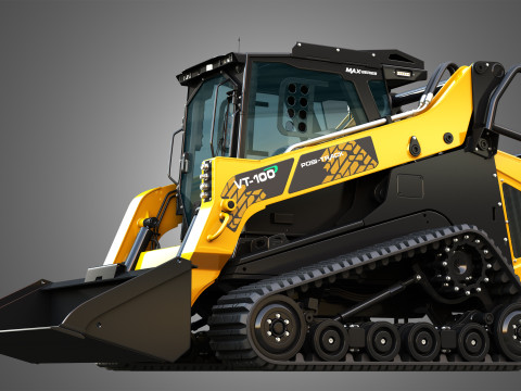 VT-100 Compact Track Loader with Forestry Package - Bucket 3D Model