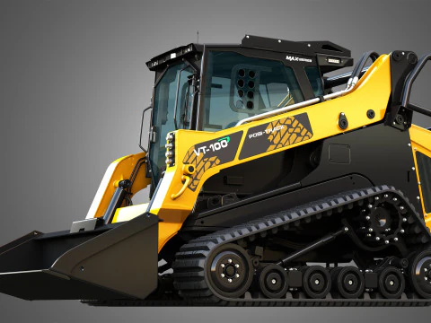 VT-100 Compact Track Loader with Forestry Package - Bucket 3D Model