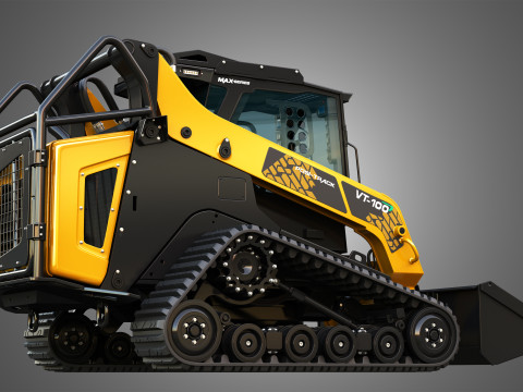 VT-100 Compact Track Loader with Forestry Package - Bucket 3D Model