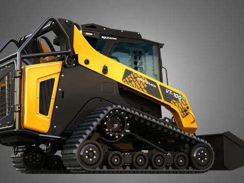 VT-100 Compact Track Loader with Forestry Package - Bucket 3D Model
