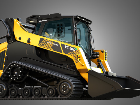 VT-100 Compact Track Loader with Forestry Package - Bucket 3D Model