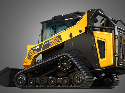 VT-100 Compact Track Loader with Forestry Package - Bucket 3D Model