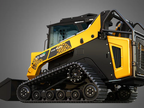 VT-100 Compact Track Loader with Forestry Package - Bucket 3D Model