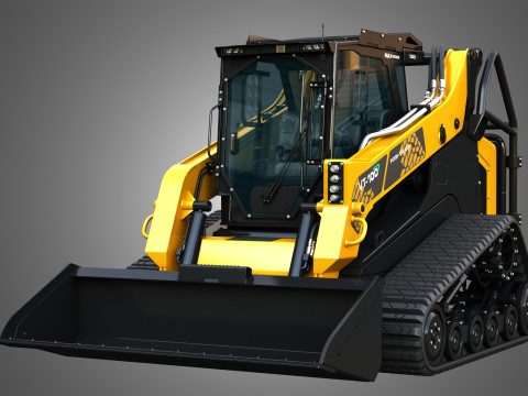 VT-100 Compact Track Loader with Forestry Package - Bucket 3D Model